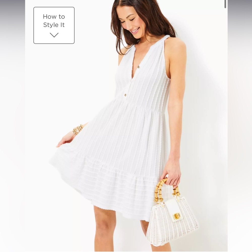 Lilly Pulitzer Lennox white dress women’s size small new with tag! Sleeveless